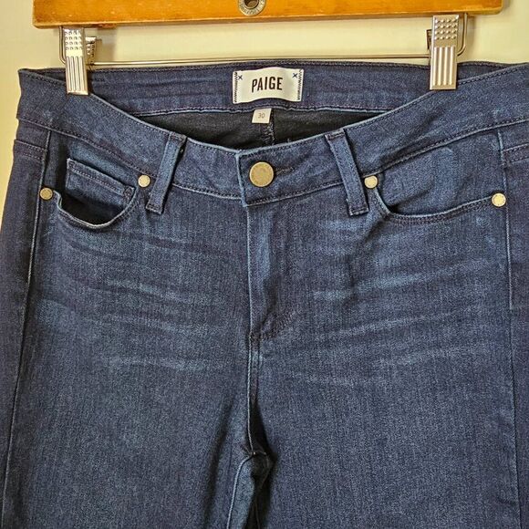 EUC LIKE NEW PAIGE VERDUGO KANIKA ANKLE DARK WASH JEANS SIZE 30 - Picture 6 of 15